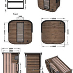 Camilla Mini Traditional Outdoor Sauna 2 Person - Heracles Wellness