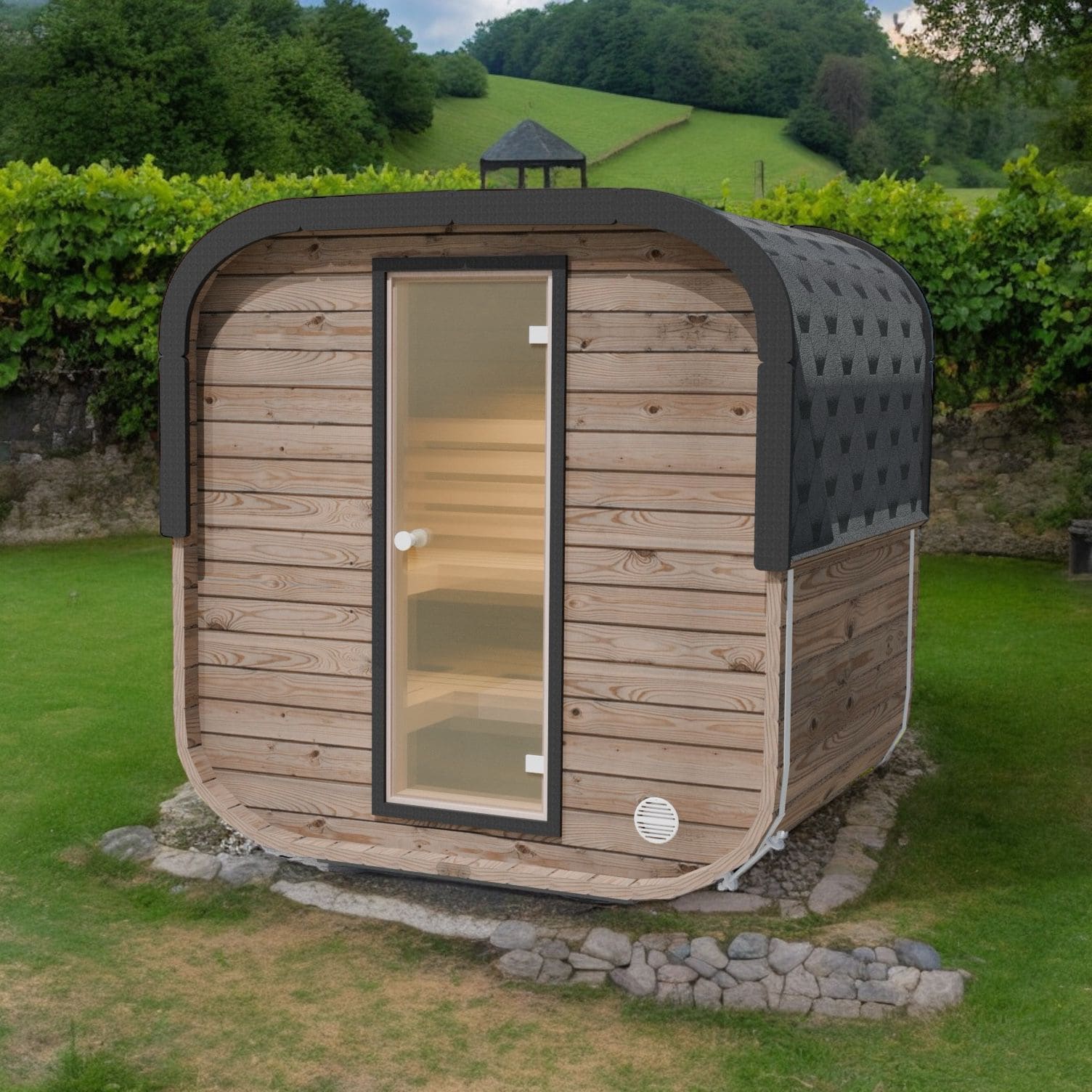 Camilla Traditional Outdoor Sauna 2-3 Person - Heracles Wellness