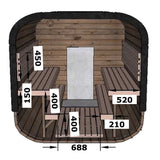 Camilla XL Traditional Outdoor Sauna 4 - 5 Person - Heracles Wellness