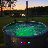 Deluxe Wood Fired 6 Person Hot Tub with Integrated Heater - Heracles Wellness