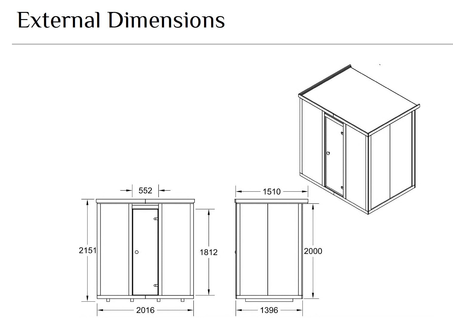 Modus Outdoor Sauna 3 - 4 Person - Heracles Wellness