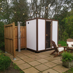 Modus Outdoor Sauna 3 - 4 Person with Harvia Cilindro PC70 Heater and Stones - Kit - Heracles Wellness