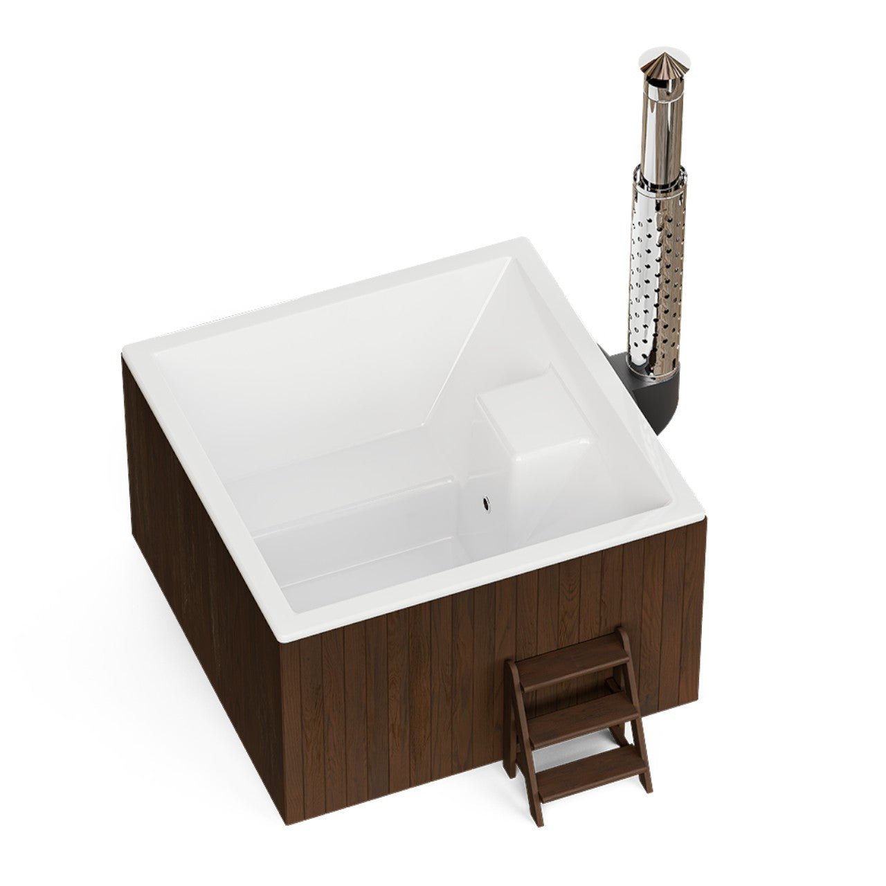 Polar Spa Elite Quattro 180 Wood Fired Hot Tub with 35kW Stove (2 - 4 Person) - Heracles Wellness