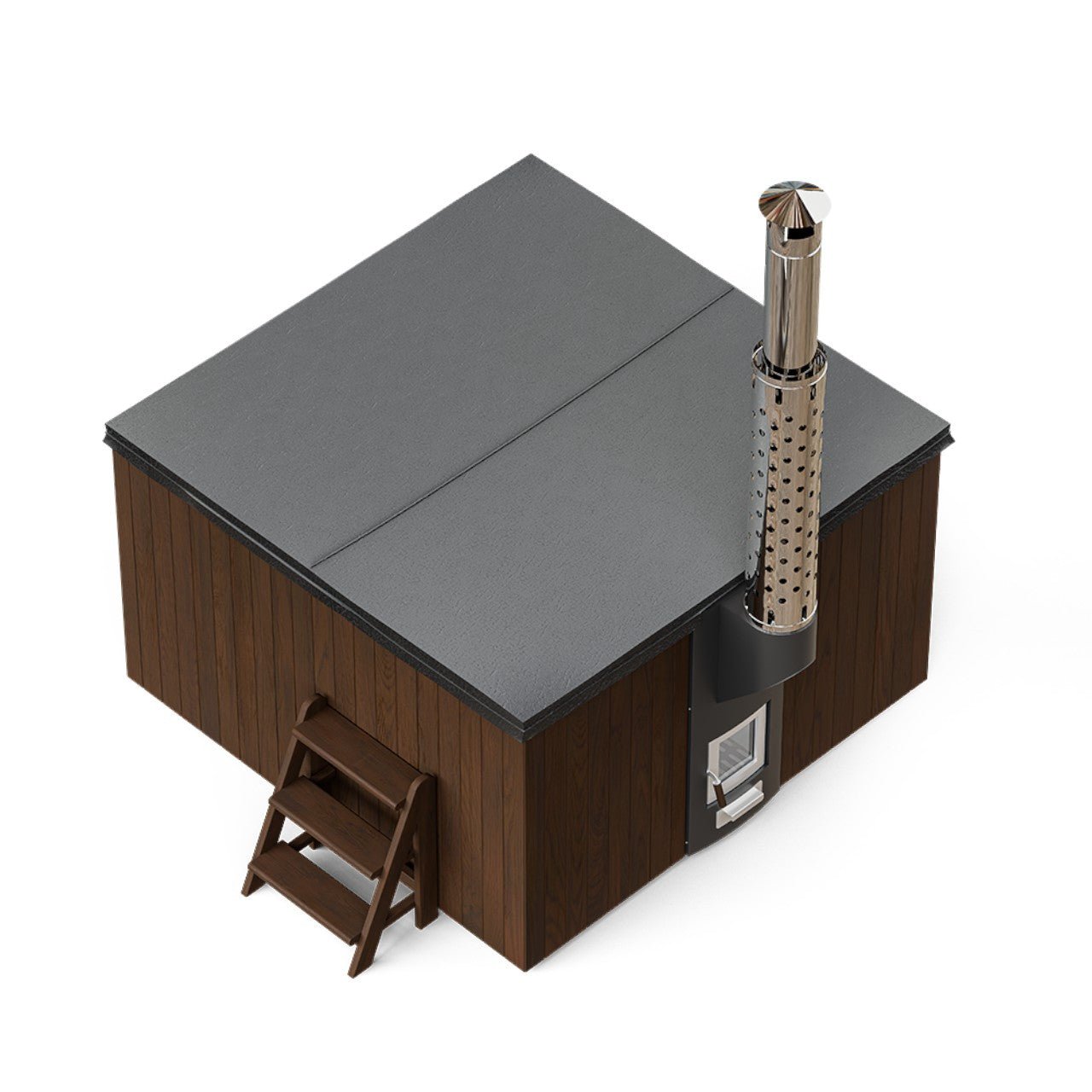 Polar Spa Elite Quattro 180 Wood Fired Hot Tub with 35kW Stove (2 - 4 Person) - Heracles Wellness