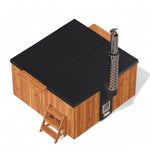 Polar Spa Elite Quattro 200 Wood Fired Hot Tub with 35kW Stove (6 - 8 Person) - Heracles Wellness