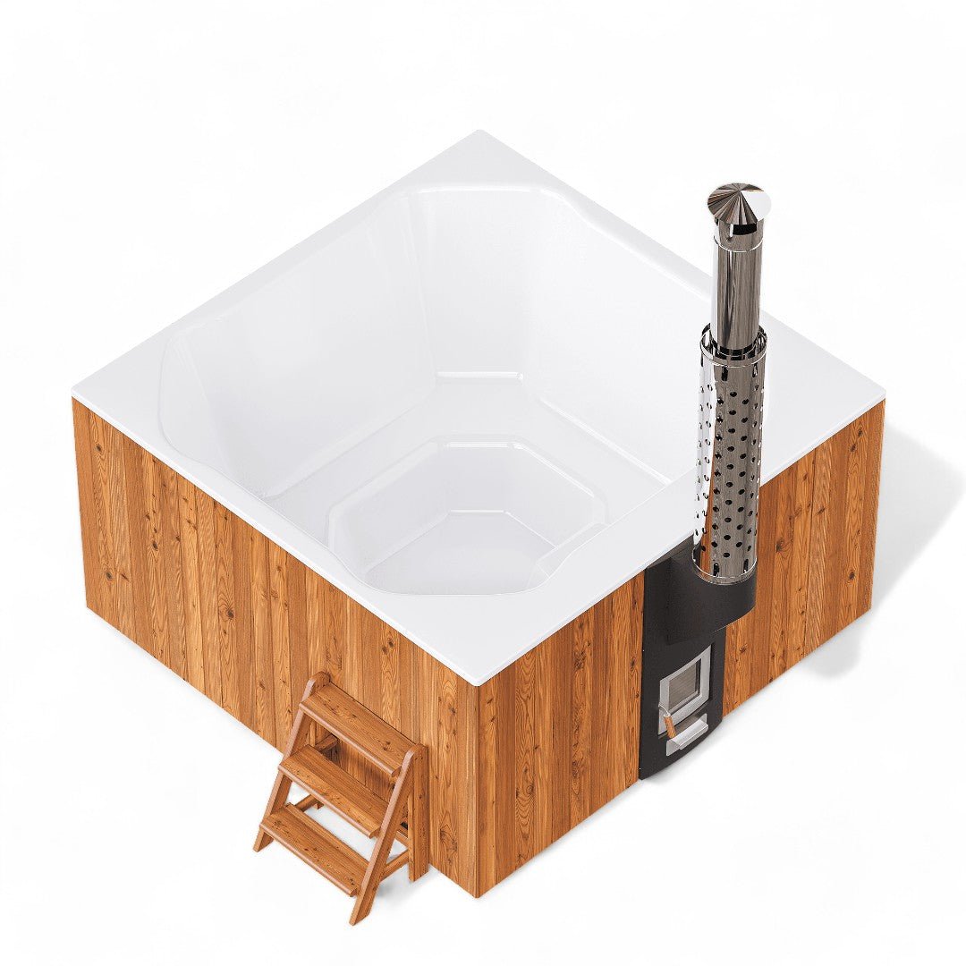 Polar Spa Elite Quattro 200 Wood Fired Hot Tub with 35kW Stove (6 - 8 Person) - Heracles Wellness