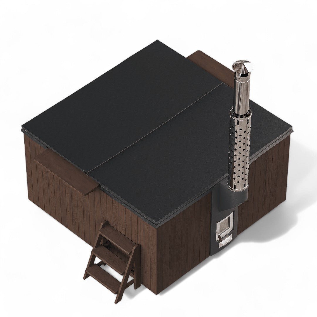 Polar Spa Elite Quattro 200 Wood Fired Hot Tub with 35kW Stove (6 - 8 Person) - Heracles Wellness