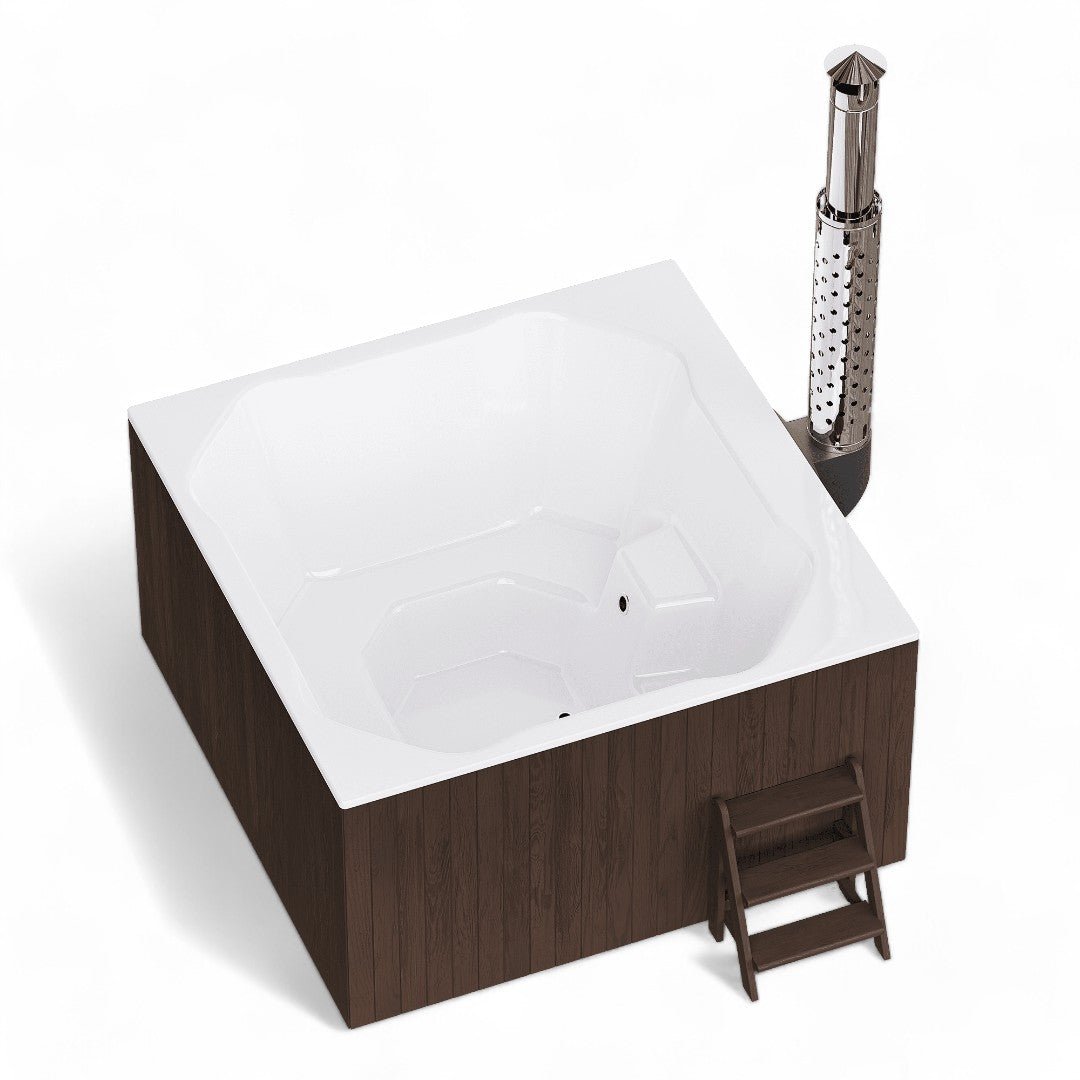 Polar Spa Elite Quattro 200 Wood Fired Hot Tub with 35kW Stove (6 - 8 Person) - Heracles Wellness