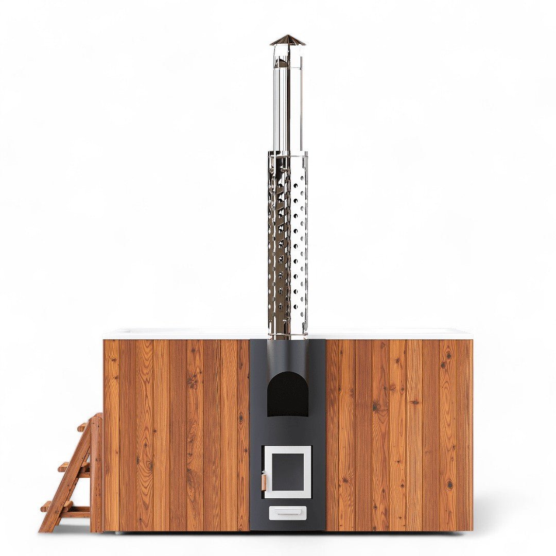 Polar Spa Elite Quattro 200 Wood Fired Hot Tub with 35kW Stove (6 - 8 Person) - Heracles Wellness