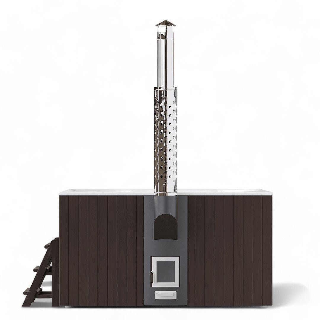 Polar Spa Elite Quattro 200 Wood Fired Hot Tub with 35kW Stove (6 - 8 Person) - Heracles Wellness