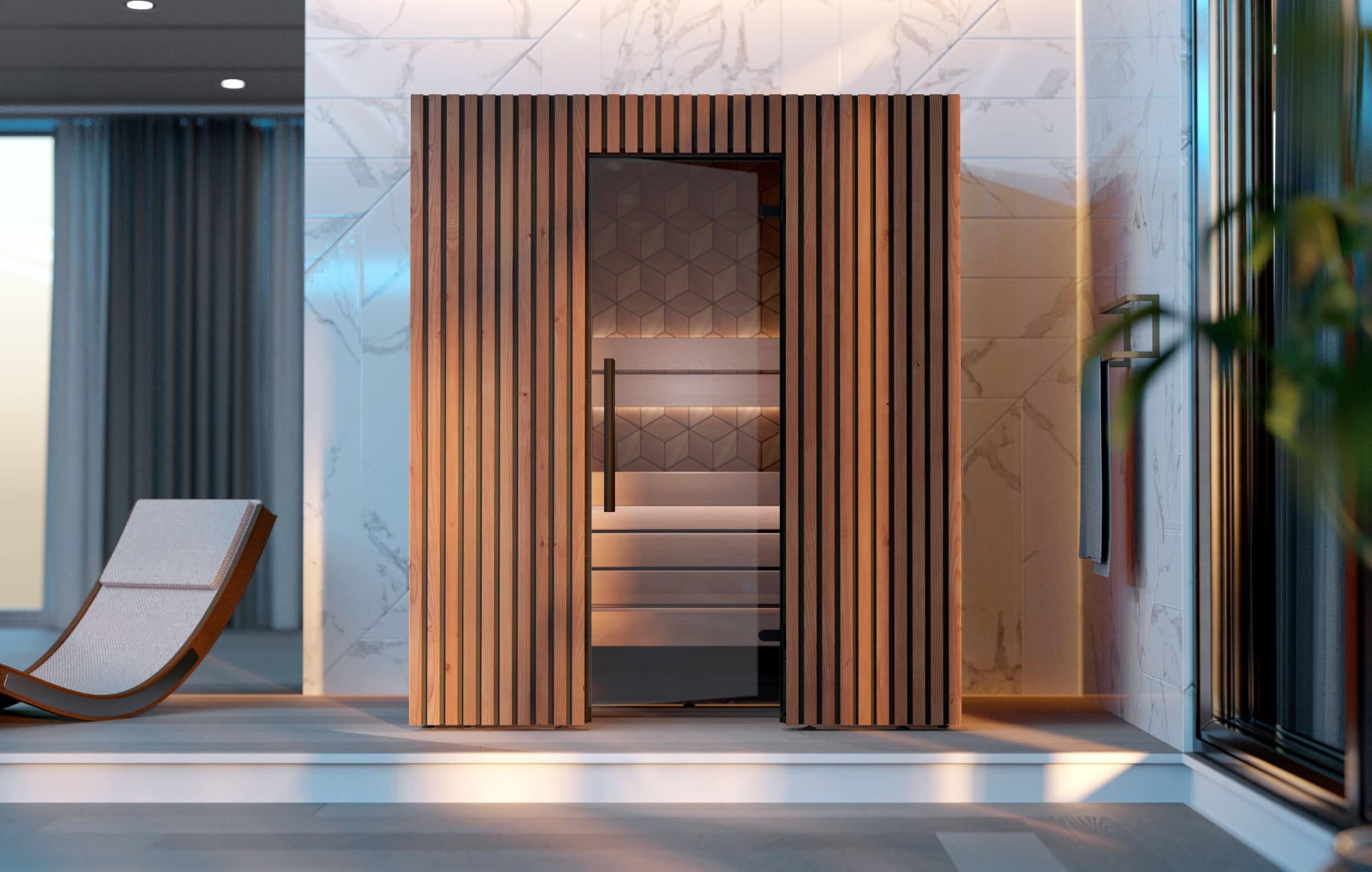 Saunasell Como 3 Person Indoor Sauna - Heracles Wellness