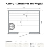 Saunasell Como 3 Person Indoor Sauna - Heracles Wellness