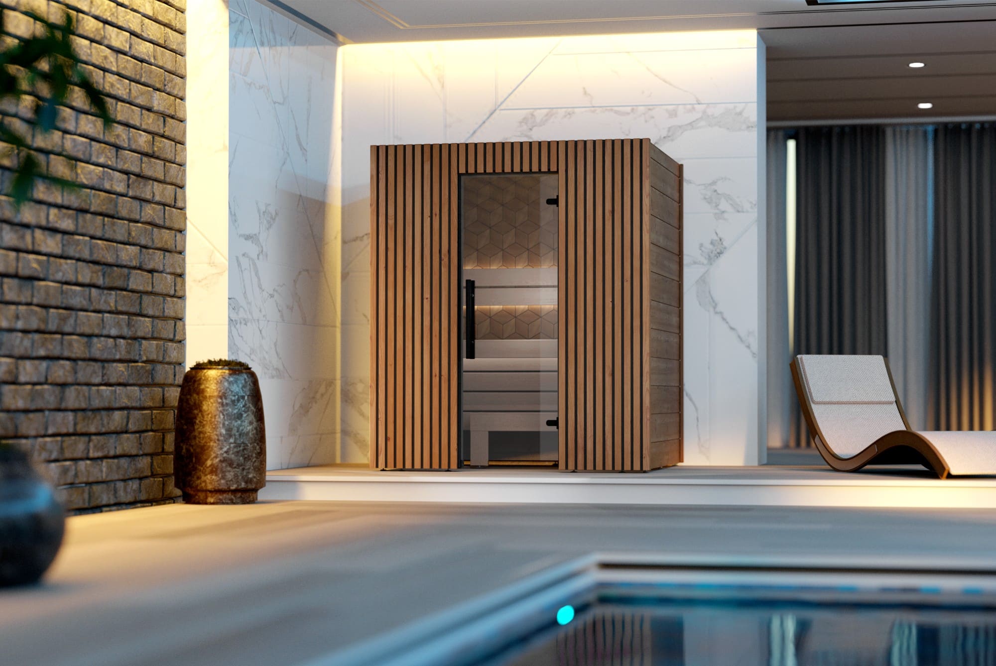 Saunasell Como 3 Person Indoor Sauna - Heracles Wellness