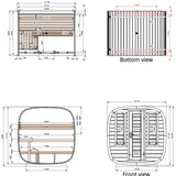 Saunasell Dice Pocket 4 Person Outdoor Sauna - Heracles Wellness