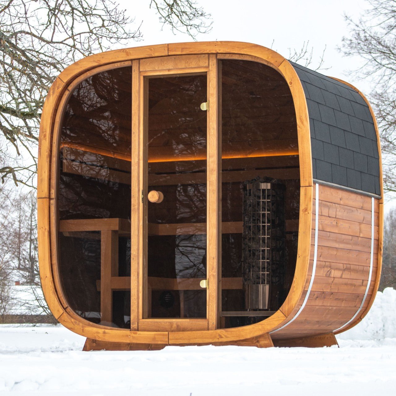 Saunasell Dice Pocket 4 Person Outdoor Sauna - Heracles Wellness