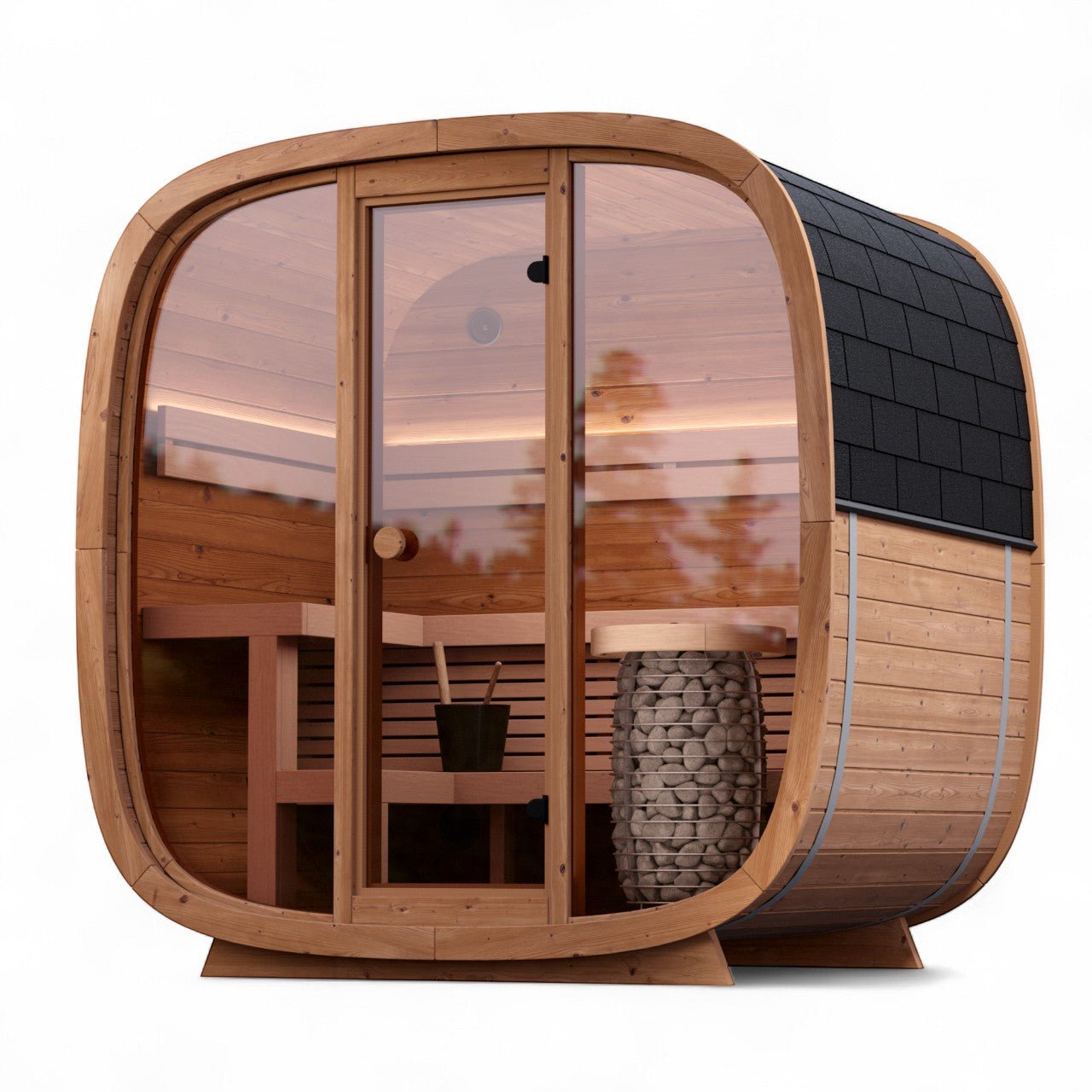 Saunasell Dice Pocket 4 Person Outdoor Sauna - Heracles Wellness