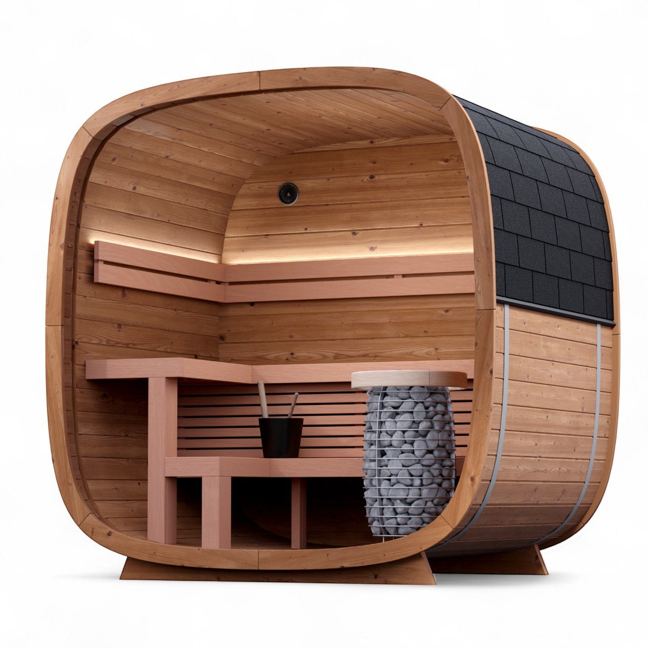 Saunasell Dice Pocket 4 Person Outdoor Sauna - Heracles Wellness