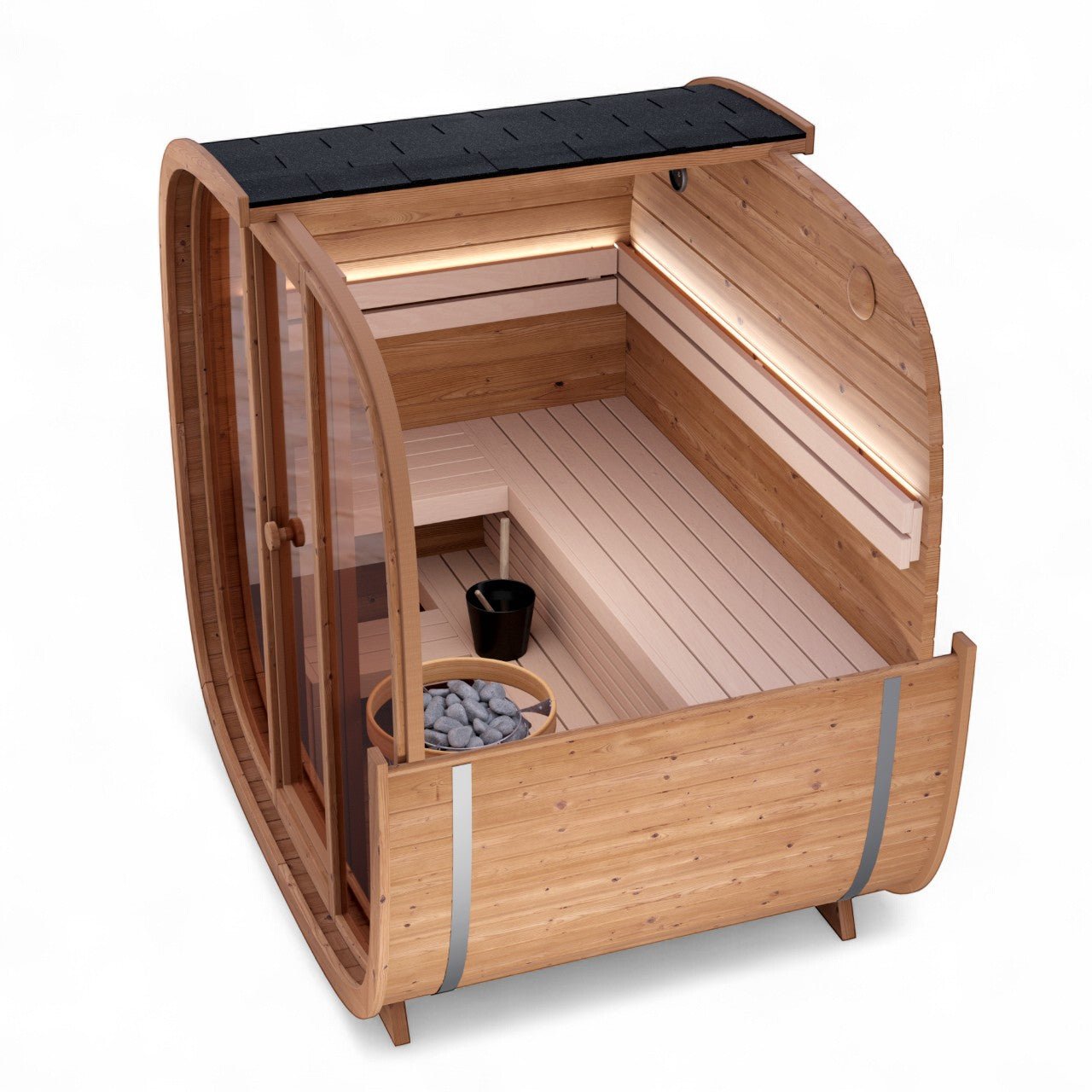 Saunasell Dice Pocket 4 Person Outdoor Sauna - Heracles Wellness