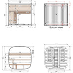 Saunasell Dice Solo 5 Person Outdoor Sauna - Heracles Wellness