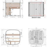 Saunasell Dice Solo 5 Person Outdoor Sauna - Heracles Wellness