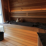 Saunasell Patio M 5 Person Outdoor Sauna with Changing Room - Heracles Wellness