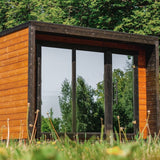 Saunasell Patio M 5 Person Outdoor Sauna with Changing Room - Heracles Wellness
