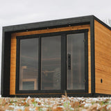 Saunasell Patio M 5 Person Outdoor Sauna with Changing Room - Heracles Wellness