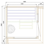 Saunasell Primo Mini 2 Person Outdoor Sauna - Heracles Wellness