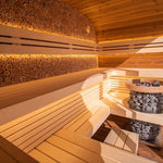 Saunasell Round Cube Relax Outdoor Sauna 6 Person - Heracles Wellness