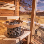 Saunasell Round Cube Relax Outdoor Sauna 6 Person - Heracles Wellness