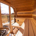 Saunasell Round Cube Relax Outdoor Sauna 6 Person - Heracles Wellness