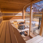 Saunasell Round Cube Relax Outdoor Sauna 6 Person - Heracles Wellness