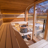 Saunasell Round Cube Relax Outdoor Sauna 6 Person - Heracles Wellness