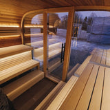 Saunasell Round Cube Single Outdoor Sauna 8 Person - Heracles Wellness