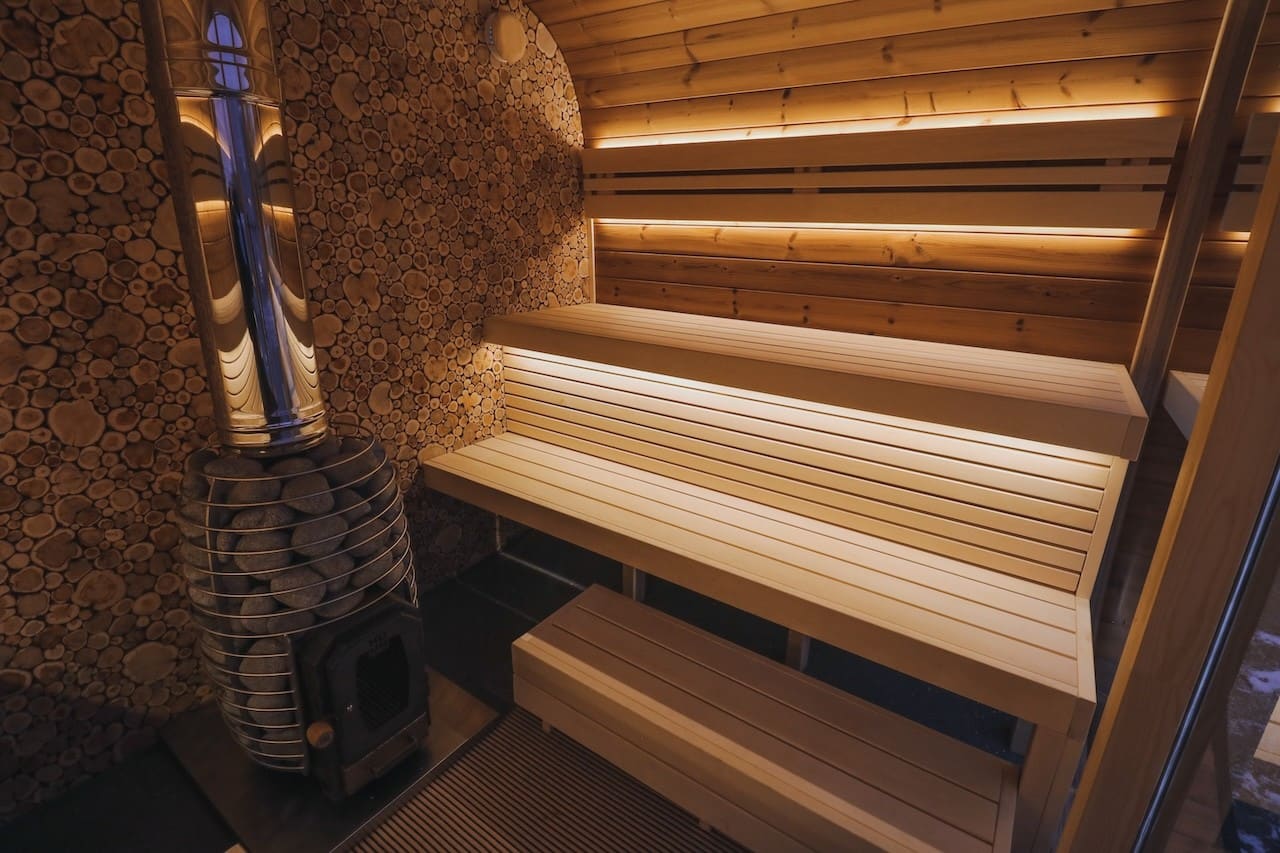 Saunasell Round Cube Single Outdoor Sauna 8 Person - Heracles Wellness