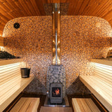 Saunasell Round Cube Single Outdoor Sauna 8 Person - Heracles Wellness