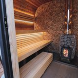 Saunasell Round Cube Single Outdoor Sauna 8 Person - Heracles Wellness