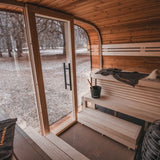 Saunasell Round Cube Single Outdoor Sauna 8 Person - Heracles Wellness