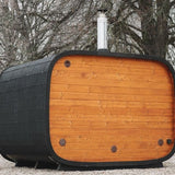 Saunasell Round Cube Single Outdoor Sauna 8 Person - Heracles Wellness