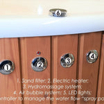Viking Industrier Wood Burning 6 Person Hot Tub with Integrated Heater - Heracles Wellness