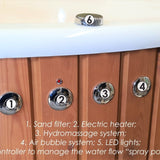 Viking Industrier Wood Burning 6 Person Hot Tub with Integrated Heater - Heracles Wellness