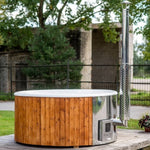 Viking Industrier Wood Burning 6 Person Hot Tub with Integrated Heater - Heracles Wellness
