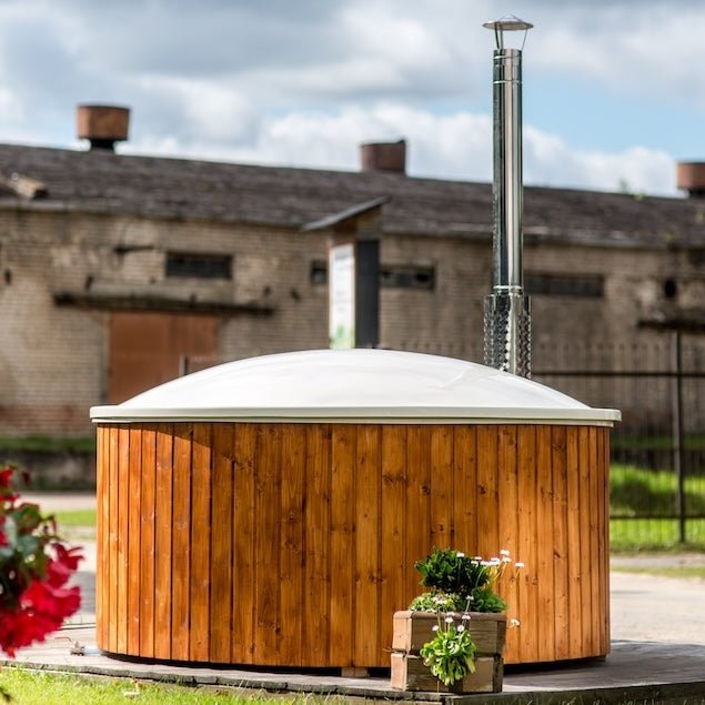Viking Industrier Wood Burning 6 Person Hot Tub with Integrated Heater - Heracles Wellness