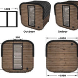 Camilla Traditional Outdoor Sauna 2-3 Person - Heracles Wellness