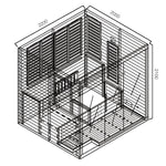 Jaquar Artize Infrared Sauna 6 Seater - Dimensions
