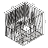 Jaquar Artize Infrared Sauna 6 Seater - Dimensions