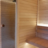 Viking Industrier Luna Outdoor Sauna With Changing Room inside