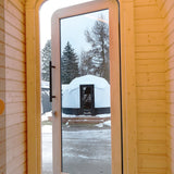 Viking Industrier Luna Outdoor Sauna With Changing Room door