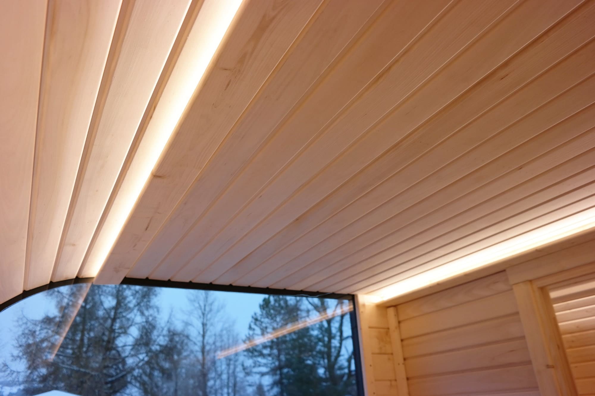 Viking Industrier Luna Outdoor Sauna With Changing Room roof
