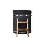 Glacier cold plunge full front view with cedar ladder